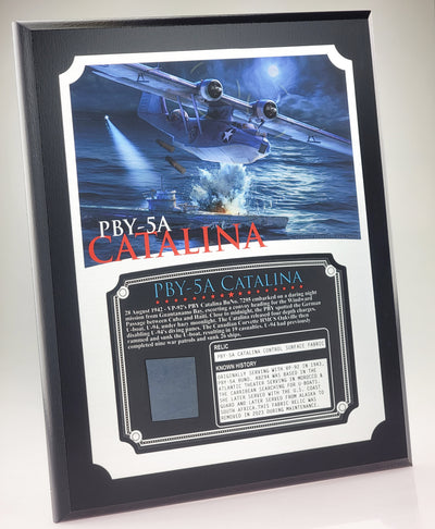 PBY Catalina Relic Plaque - 8"x10" with authentic historical relic