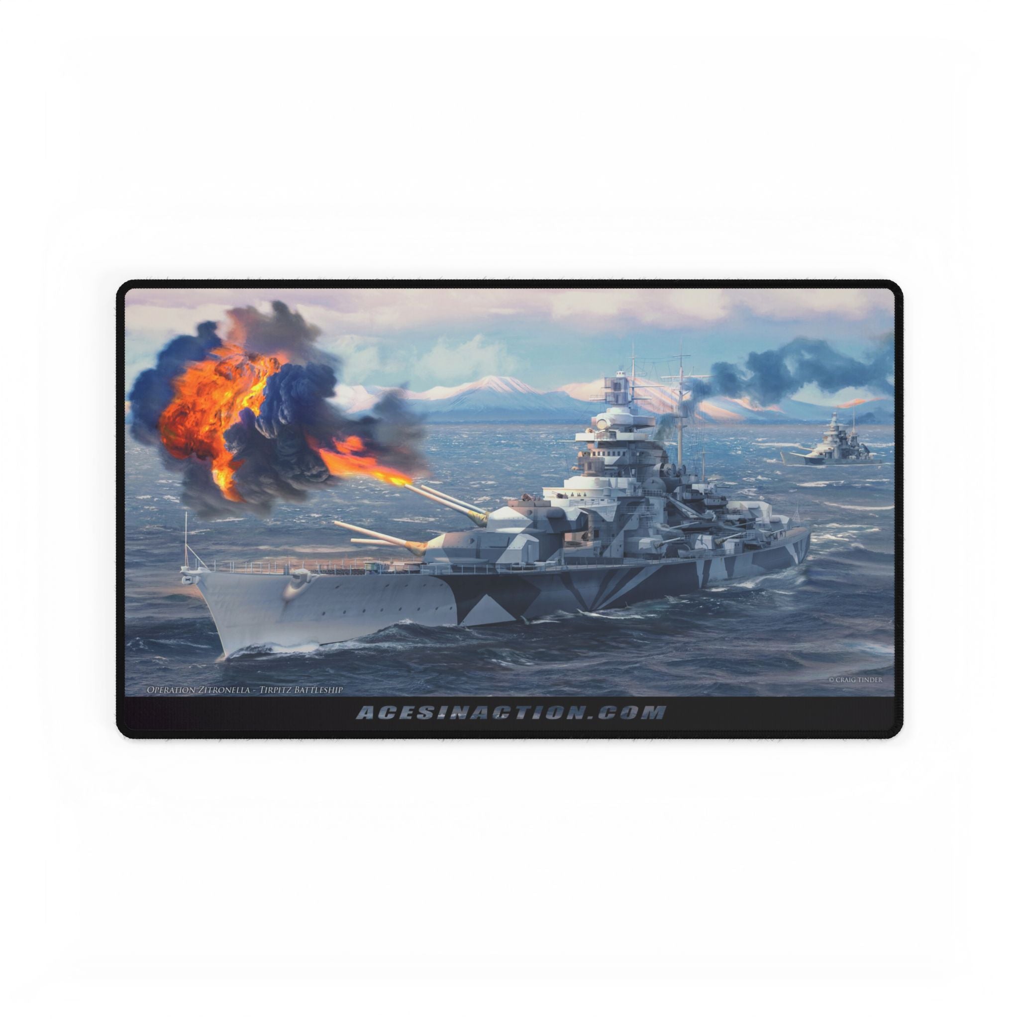 Tactical Desk Mat - Operation Zitronella - Tirpitz Battleship