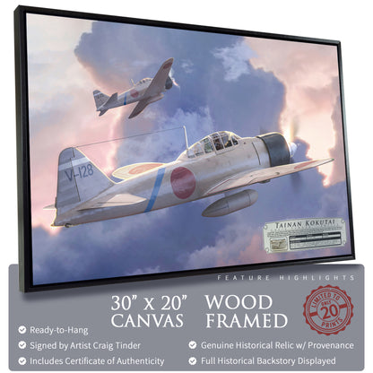 A6M2 Zero - Tainan Kokutai Canvas | INCLUDES: Wing Section Piece