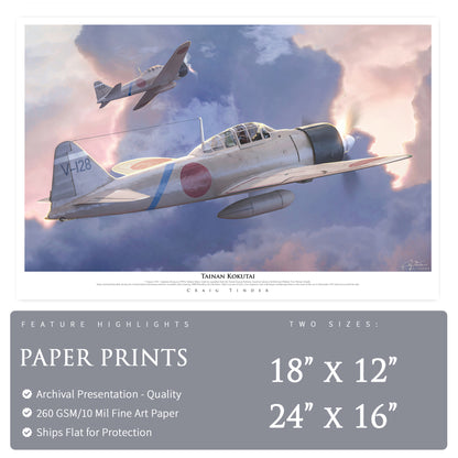 A6M2 Zero - Tainan Kokutai Canvas | INCLUDES: Wing Section Piece