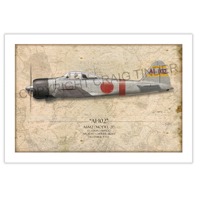 A6M2 Zero - Saburo Shindo historical reference map