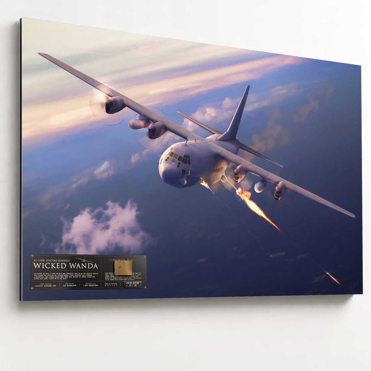 AC-130 Spectre Gunship - Wicked Wanda | INCLUDES: Cannon Shell Casing Piece
