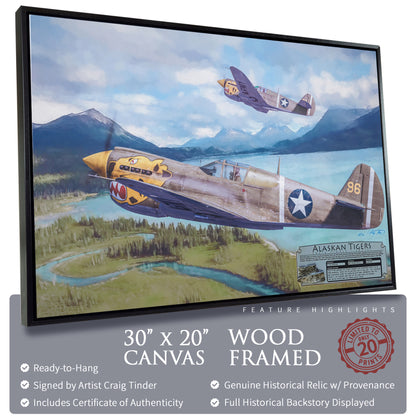 P-40 Warhawk - Alaskan Tigers Canvas | INCLUDES: Air Intake Fragment