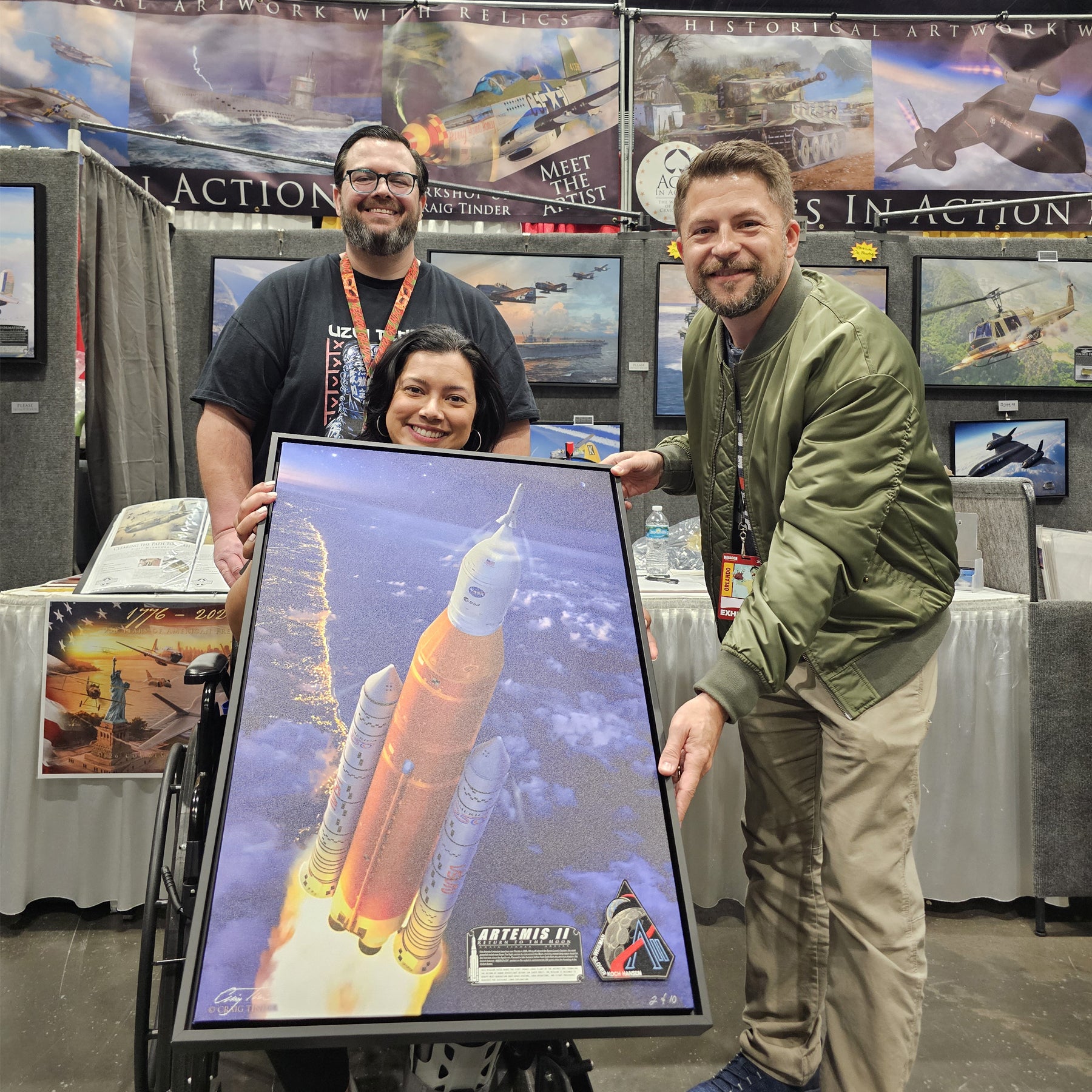 Artemis II Canvas | INCLUDES SLS CREW MISSION PATCH