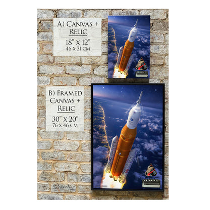 Artemis II Canvas | INCLUDES SLS CREW MISSION PATCH