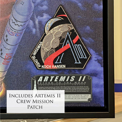 Artemis II Canvas | INCLUDES SLS CREW MISSION PATCH