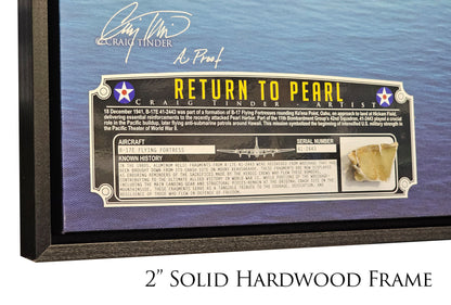 The Return to Pearl - B-17E Flying Fortress Canvas | INCLUDES: Skin Fragment