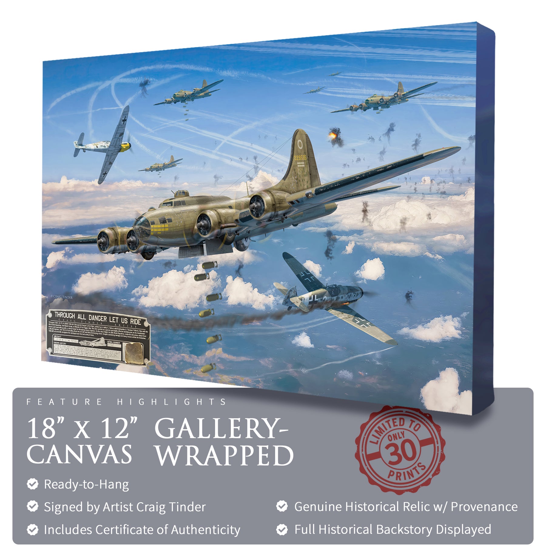 B-17 Flying Fortress - TADLUR Canvas | INCLUDES: Exhaust Manifold Piece