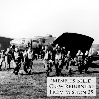 Memphis Awaits the Belle - B-17E Memphis Belle Canvas | INCLUDES: Tire Fragment