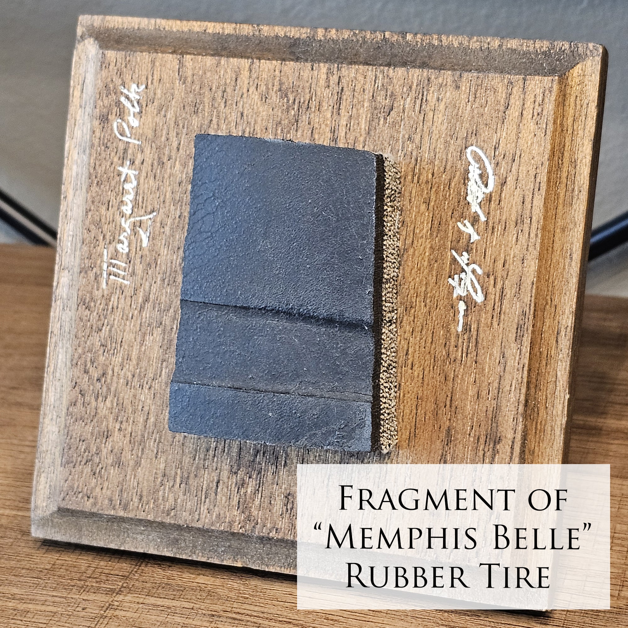 Memphis Awaits the Belle - B-17E Memphis Belle Canvas | INCLUDES: Tire Fragment