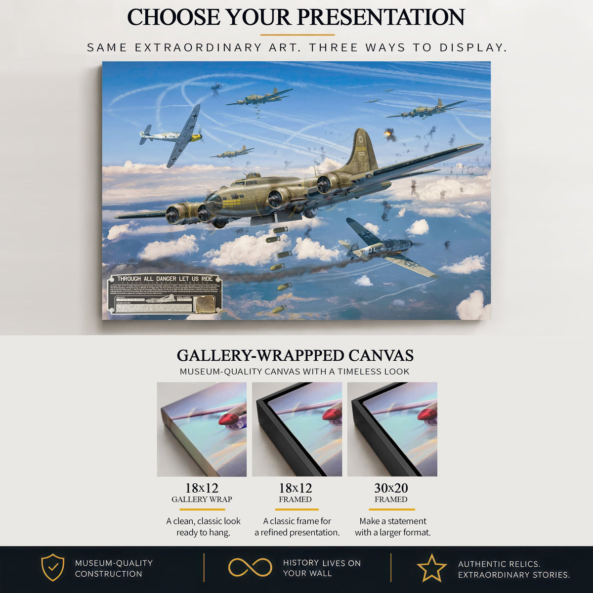 B-17 Flying Fortress TADLUR gallery-wrapped canvas