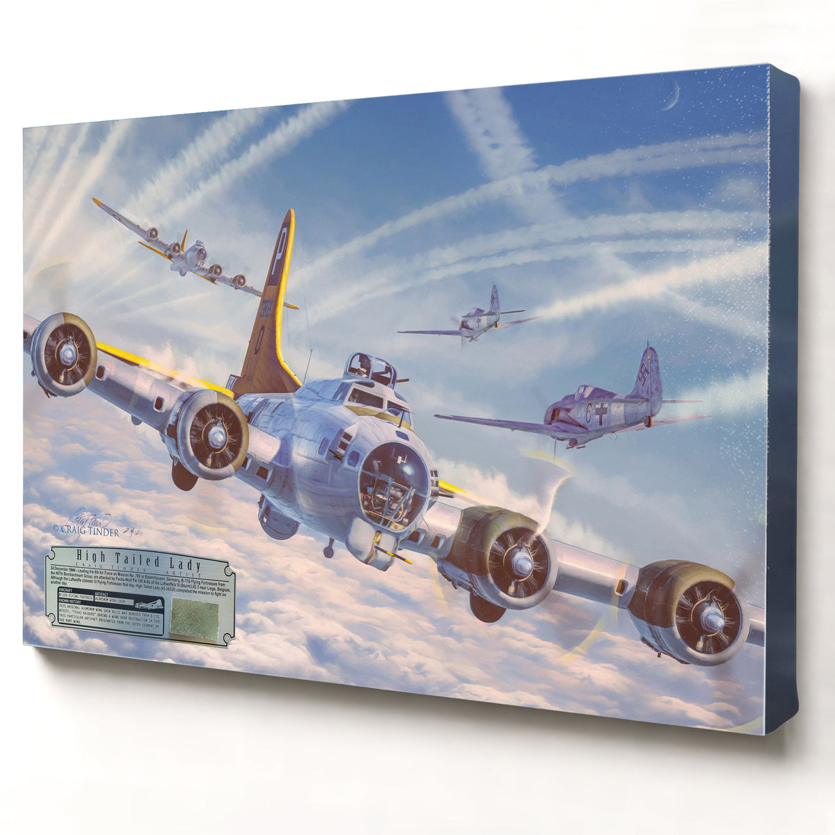 B-17 Flying Fortress High Tailed Lady relic artwork by Craig Tinder
