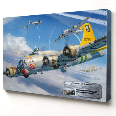 B-17 Flying Fortress Stormy Weather relic artwork by Craig Tinder