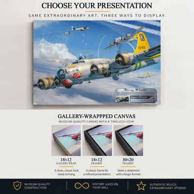 B-17 Flying Fortress Stormy Weather gallery-wrapped canvas