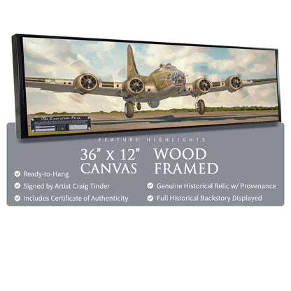 B-17 Flying Fortress - Memphis Belle The Last of the First Canvas | INCLUDES: Memphis Belle  Relic