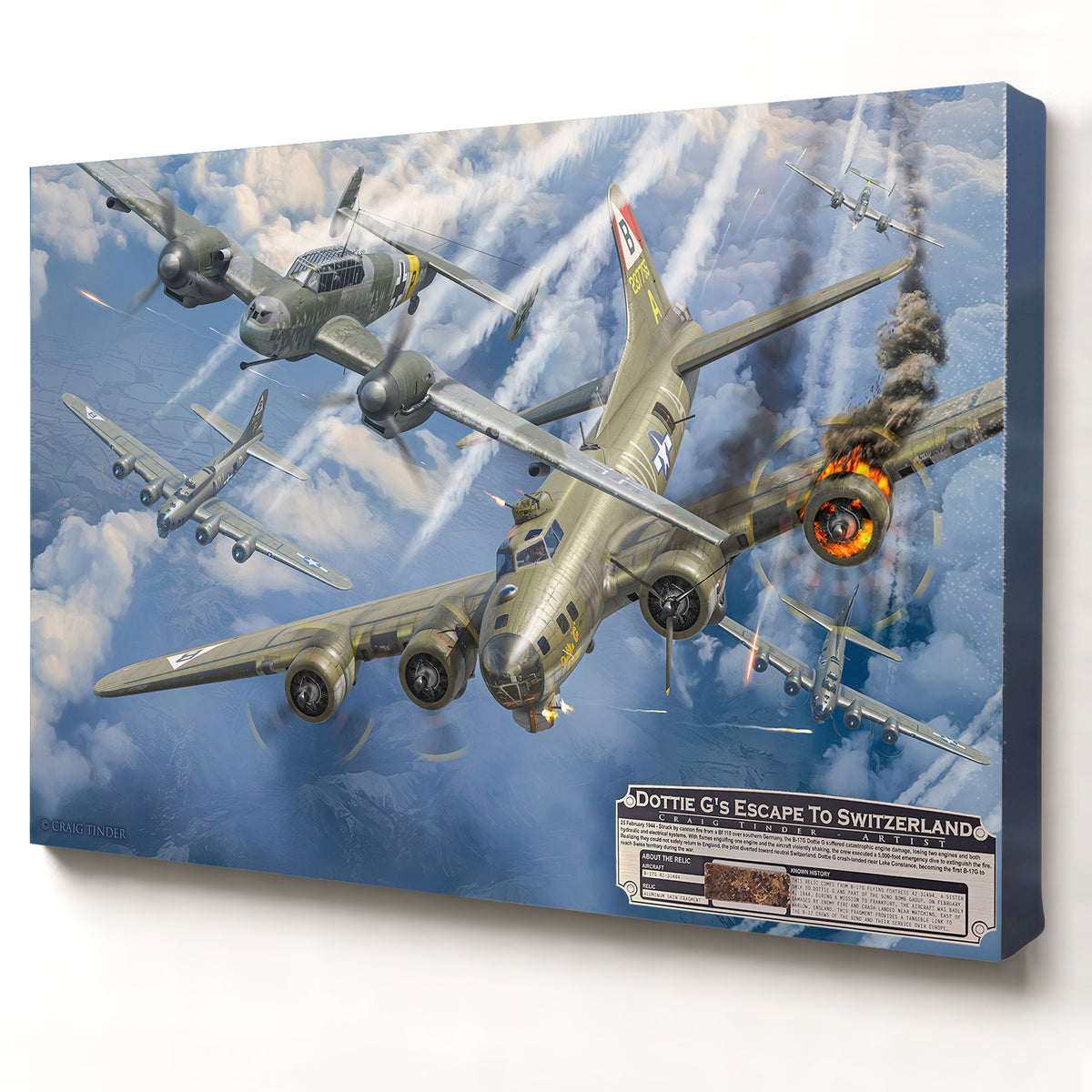 B-17 Flying Fortress - Dottie G's Escape to Switzerland | INCLUDES: 92nd BG B-17 Relic