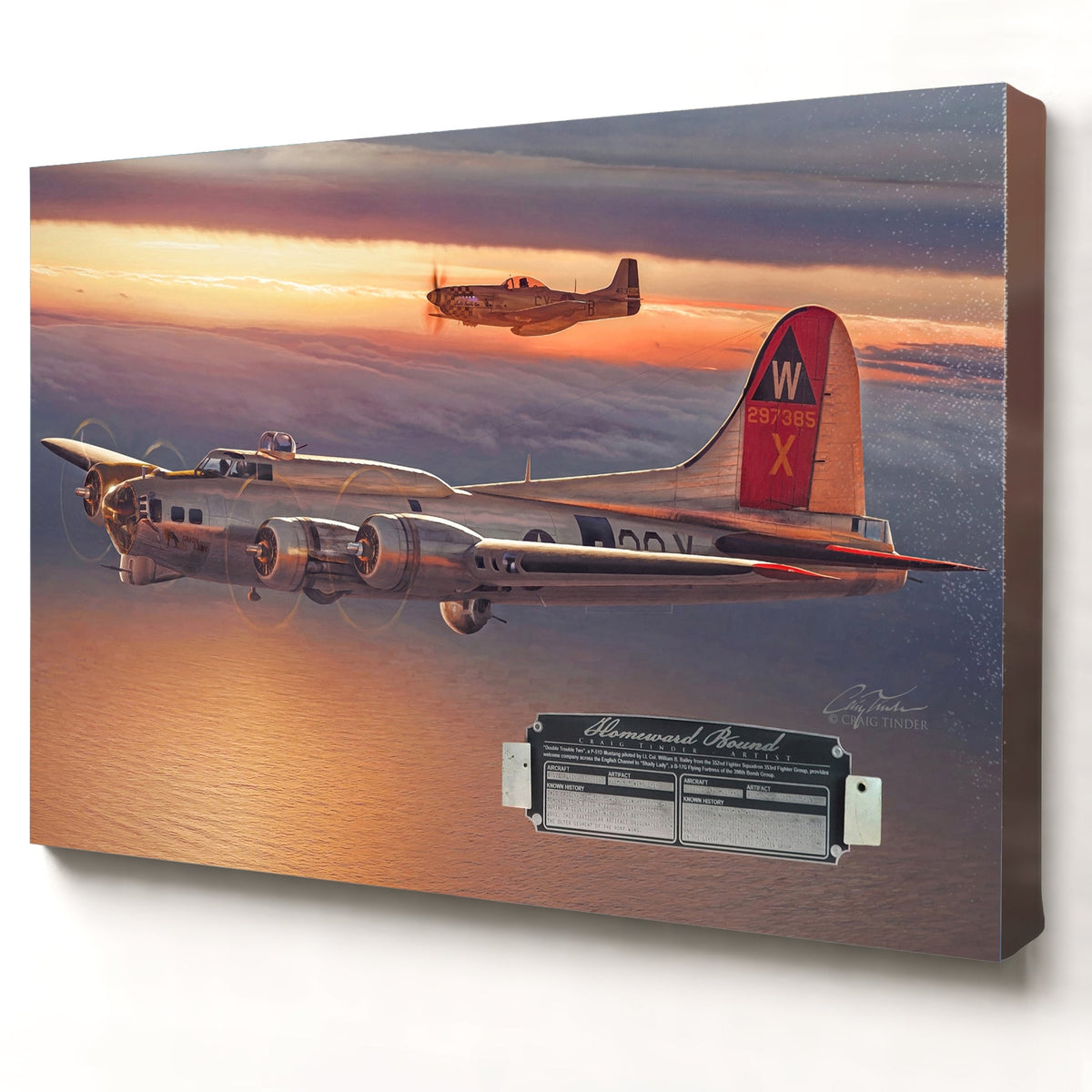 B-17 & P-51 Homeward Bound relic artwork by Craig Tinder