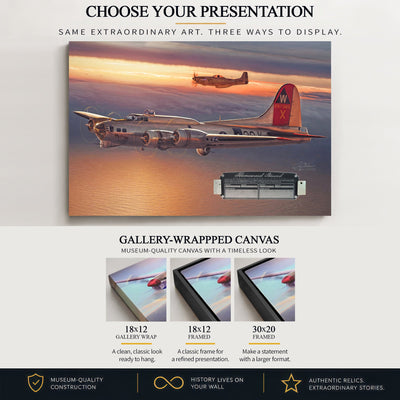 B-17 & P-51 Homeward Bound gallery-wrapped canvas