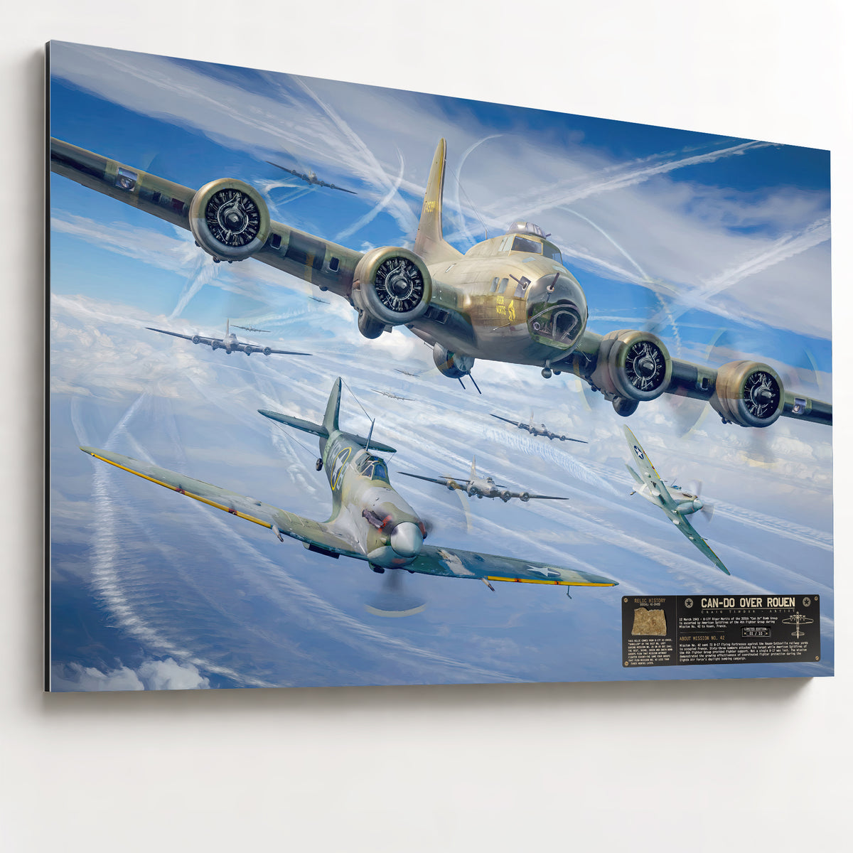 B-17 Flying Fortress - Can-Do Over Rouen | INCLUDES: 91st BG B-17 Relic