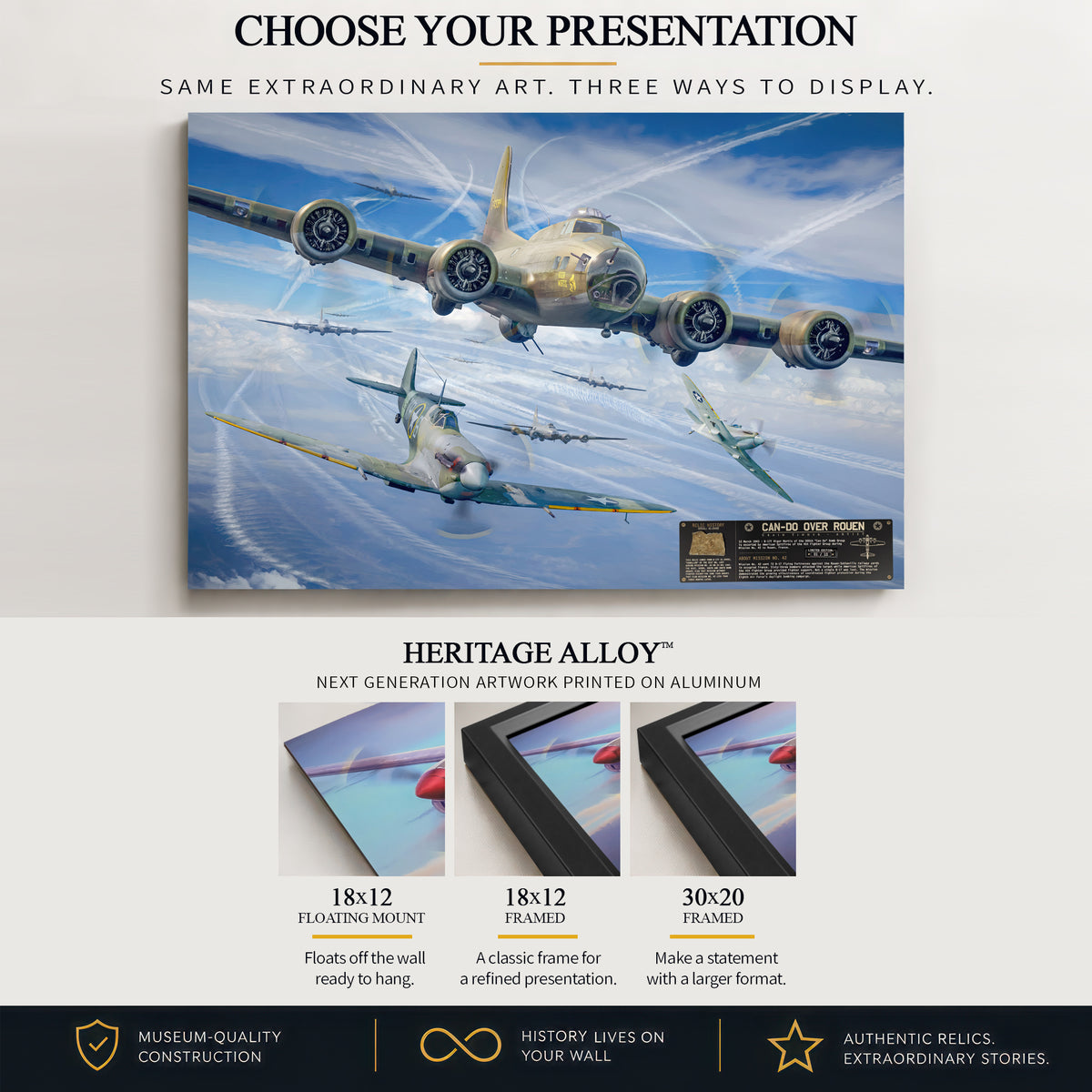 B-17 Flying Fortress - Can-Do Over Rouen | INCLUDES: 91st BG B-17 Relic
