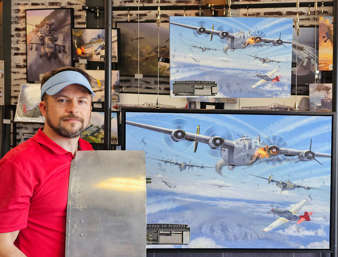 Pathfinder to Ploesti - B-24 Liberator Canvas with B-24 Relic