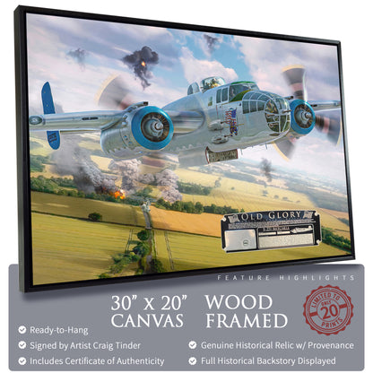 B-25 Mitchell - Old Glory Canvas | INCLUDES: Engine Cowl Panel Piece