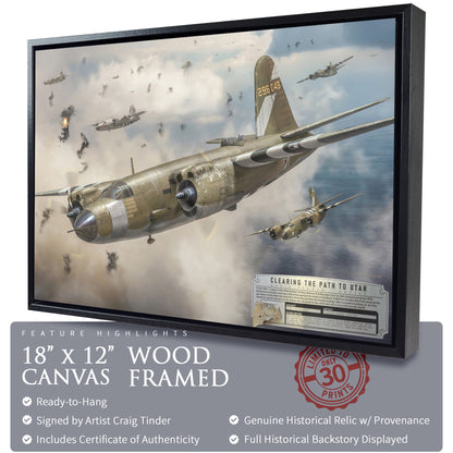 B-26 Marauder - Clearing the Path to Utah Canvas | INCLUDES: Airframe Fragment
