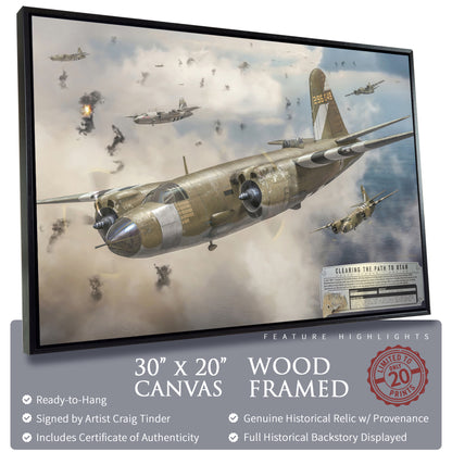 B-26 Marauder - Clearing the Path to Utah Canvas | INCLUDES: Airframe Fragment