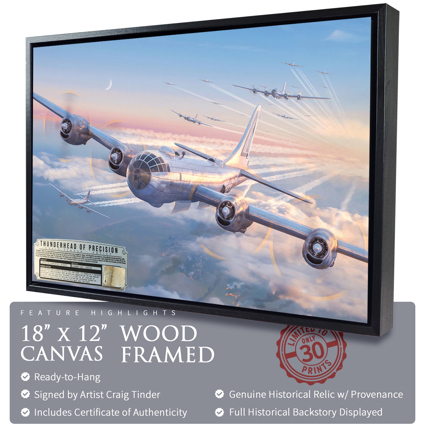 B-29 Superfortress - Thunderhead of Precision Canvas | INCLUDES: Aluminum Panel Relic