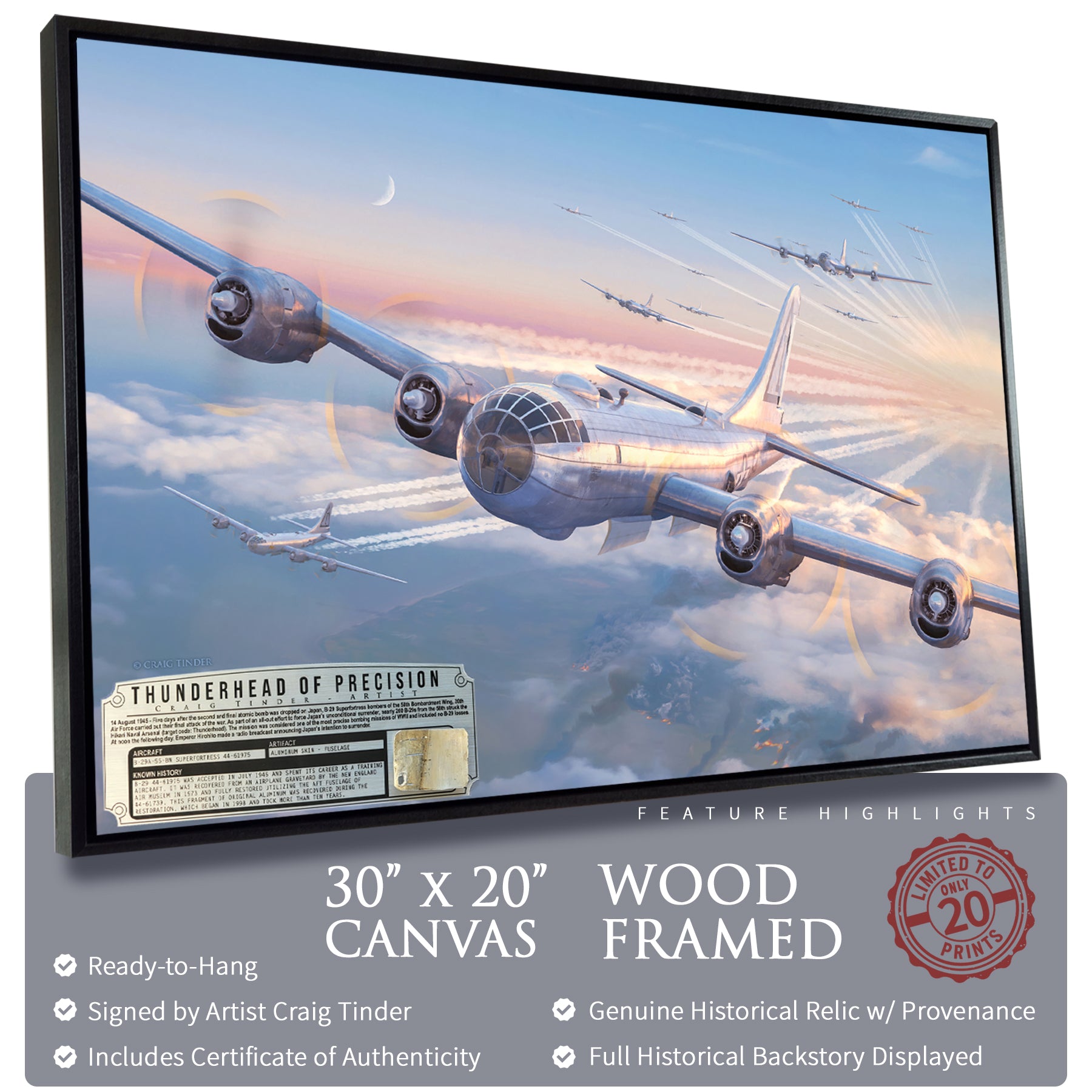 B-29 Superfortress - Thunderhead of Precision Canvas | INCLUDES: Aluminum Panel Relic