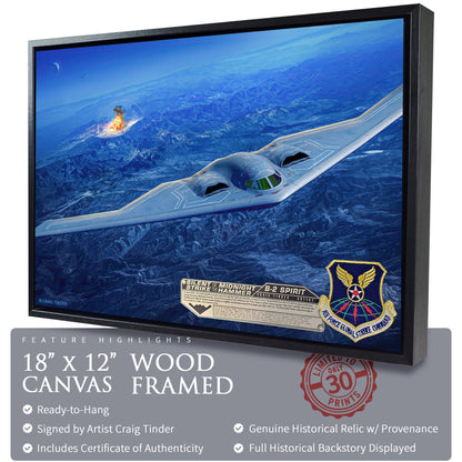 B-2 Spirit Bomber - Midnight Hammer Canvas | INCLUDES: B-2 Patch