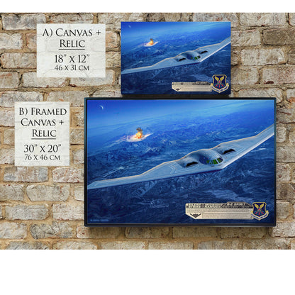 B-2 Spirit Bomber - Midnight Hammer Canvas | INCLUDES: B-2 Patch