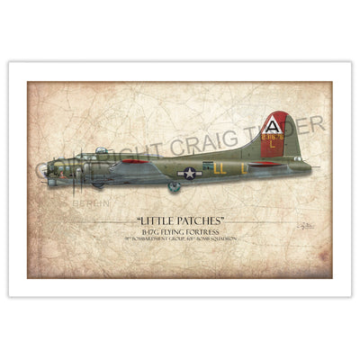 B-17 Flying Fortress - Little Patches historical reference map