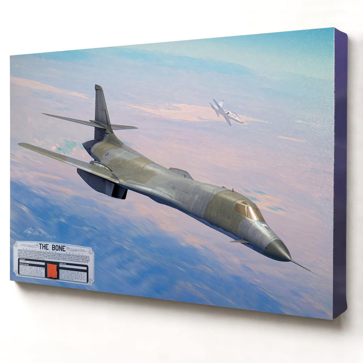 B-1 Lancer The Bone canvas relic artwork by Craig Tinder