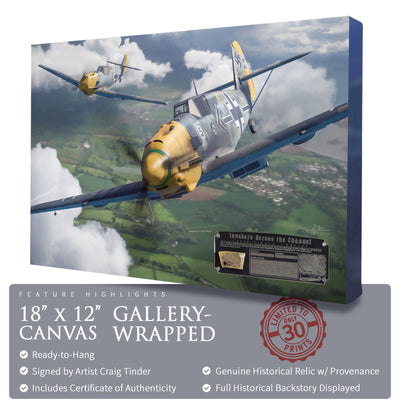 Messerschmitt Bf 109 - Invaders Across the Channel historical relic artwork by Craig Tinder