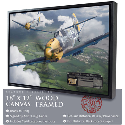 Messerschmitt Bf 109 - Invaders Across the Channel historical relic artwork by Craig Tinder