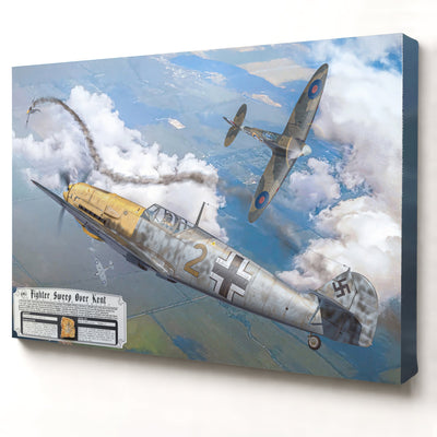 Messerschmitt Bf 109 Fighter Sweep Over Kent relic artwork by Craig Tinder