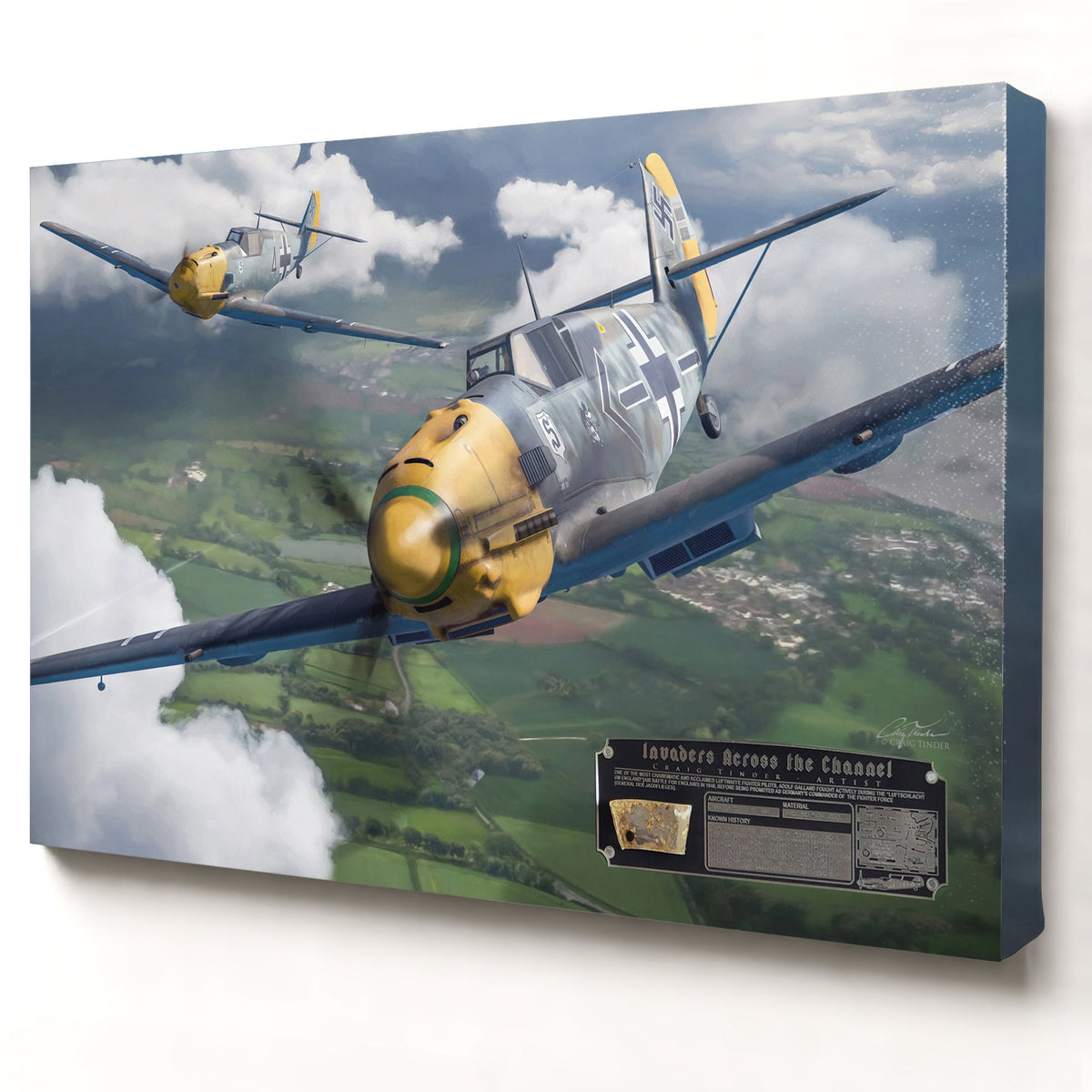 Messerschmitt Bf 109 Invaders Across the Channel relic artwork by Craig Tinder