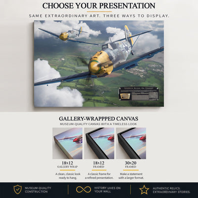 Messerschmitt Bf 109 Invaders Across the Channel gallery-wrapped canvas