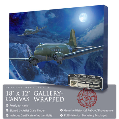 C-47 Skytrain - Over the Hump Canvas | INCLUDES: Cowl Flap Panel Piece