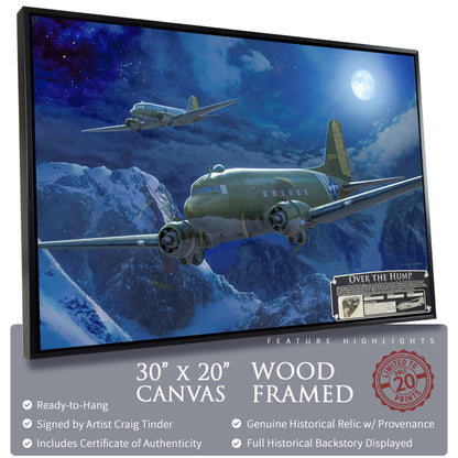 C-47 Skytrain - Over the Hump Canvas | INCLUDES: Cowl Flap Panel Piece
