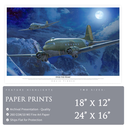 C-47 Skytrain - Over the Hump Canvas | INCLUDES: Cowl Flap Panel Piece