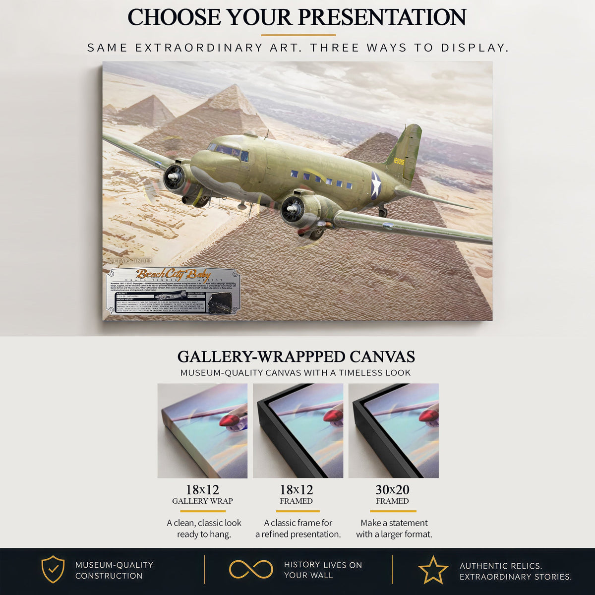 C-53 Skytrooper Beach City Baby gallery-wrapped canvas