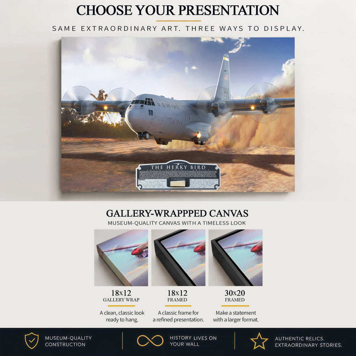 C-130 Hercules The Herky Bird gallery-wrapped canvas