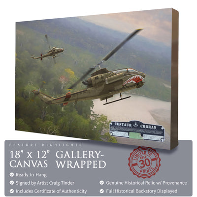 AH-1 Cobra Helicopter - Centaur Cobras historical relic artwork by Craig Tinder