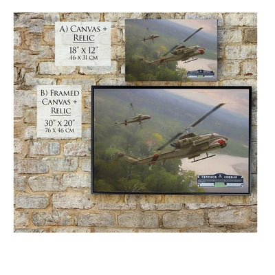 AH-1 Cobra Helicopter - Centaur Cobras historical relic artwork by Craig Tinder