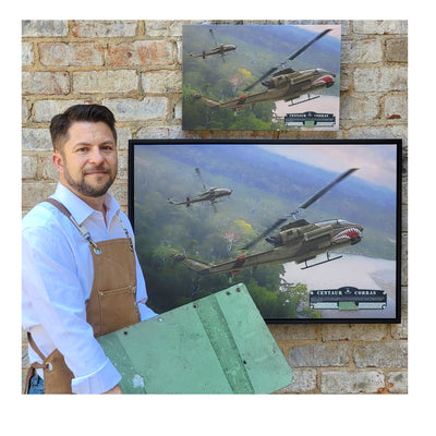 AH-1 Cobra Helicopter - Centaur Cobras historical relic artwork by Craig Tinder