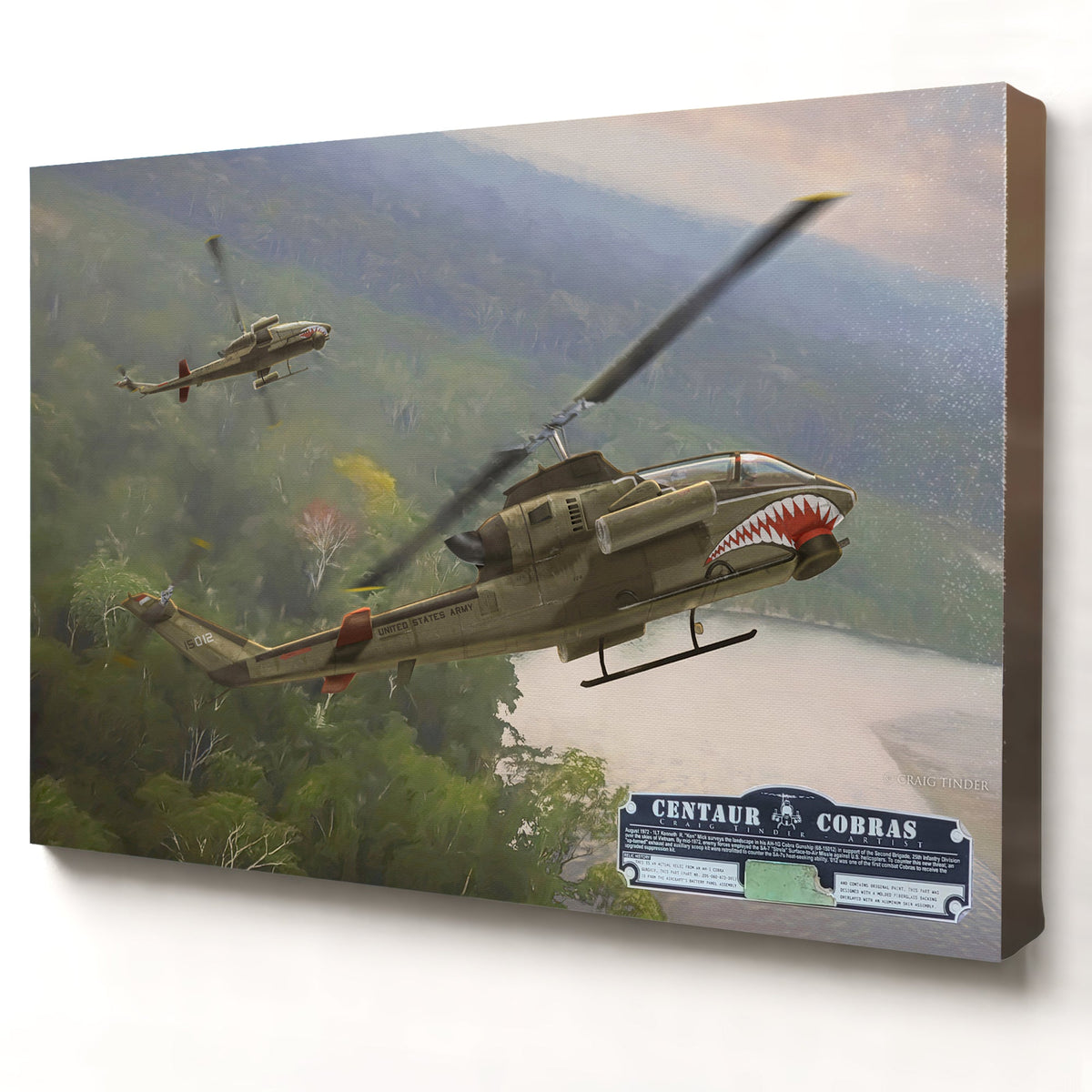 AH-1 Cobra Centaur Cobras canvas relic artwork by Craig Tinder