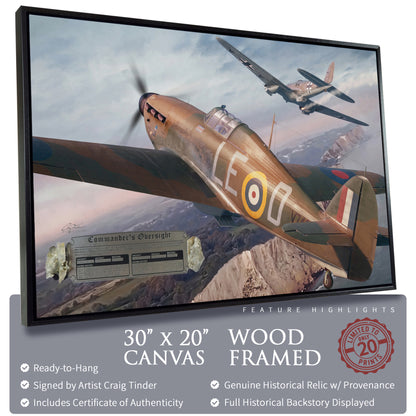 Hurricane - Commander's Oversight Canvas | INCLUDES: Merlin Engine Fragment