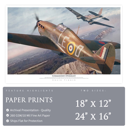 Hurricane - Commander's Oversight Canvas | INCLUDES: Merlin Engine Fragment